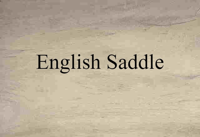 English saddle