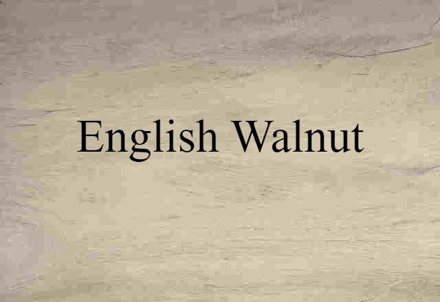 English walnut