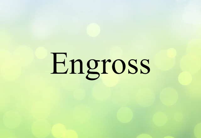 Engross (noun) Definition, Meaning & Examples