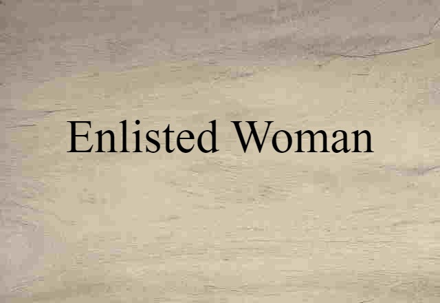 enlisted woman