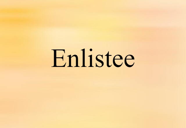 enlistee