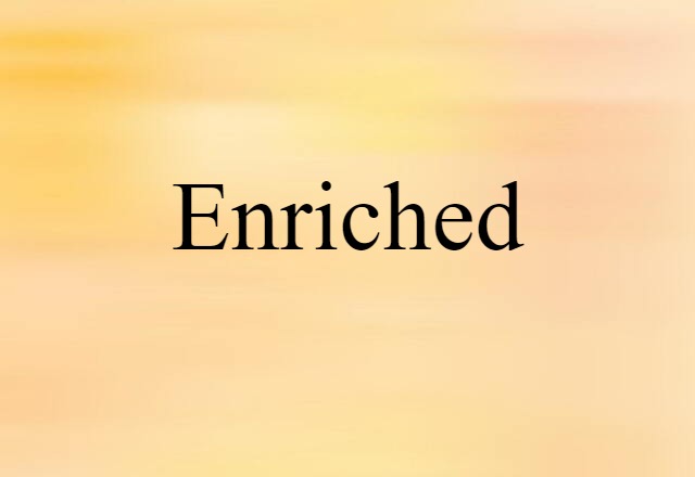 Enriched (noun) Definition, Meaning & Examples