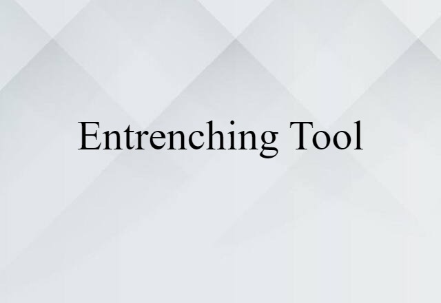 Entrenching Tool (noun) Definition, Meaning & Examples