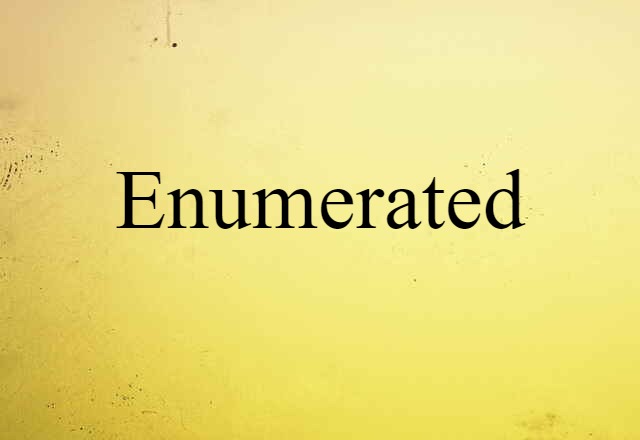 enumerated