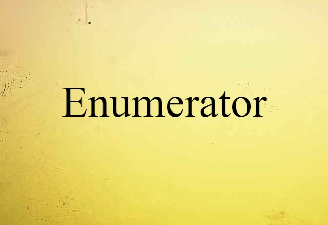 enumerator