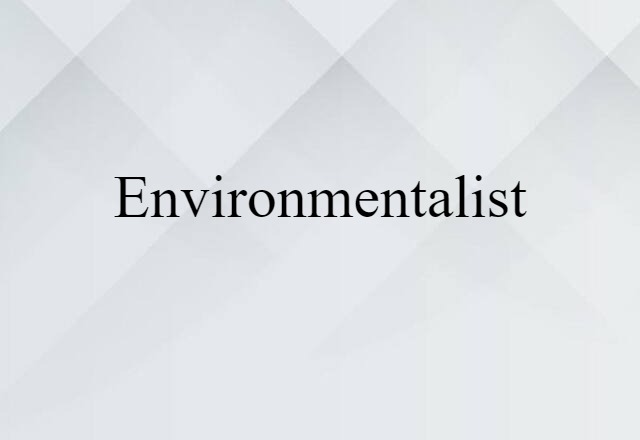 Environmentalist (noun) Definition, Meaning & Examples