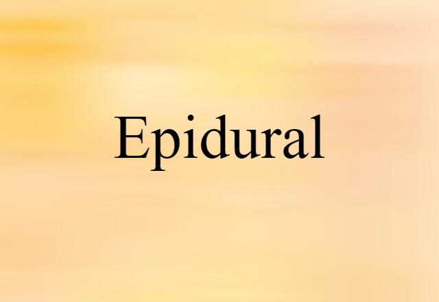 epidural