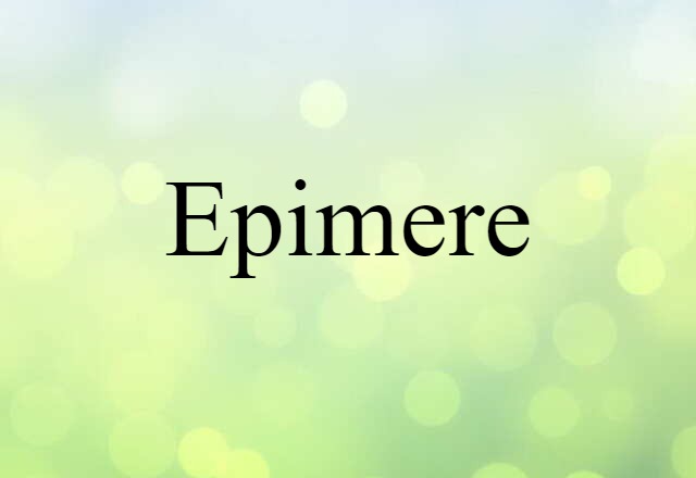 Epimere (noun) Definition, Meaning & Examples