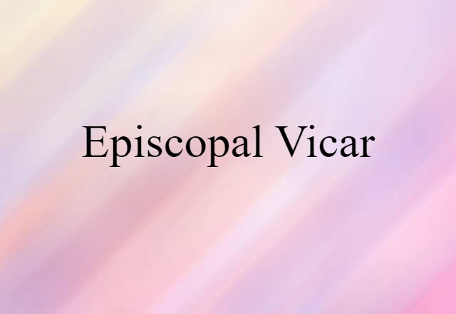 Episcopal vicar