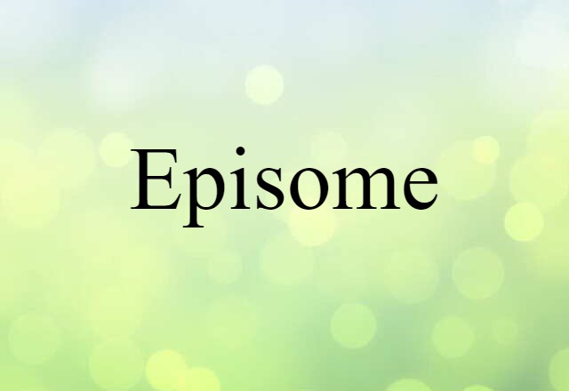 Episome (noun) Definition, Meaning & Examples