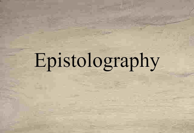 epistolography