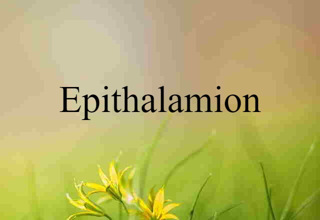 Epithalamion (noun) Definition, Meaning & Examples