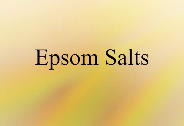 Epsom salts