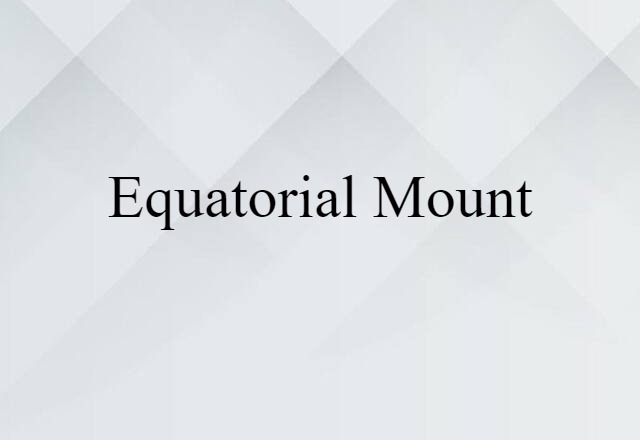 equatorial mount