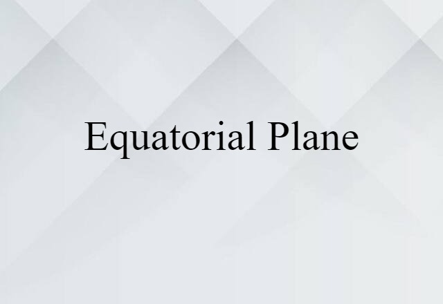 equatorial plane