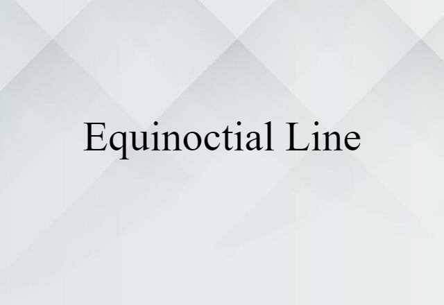 equinoctial line