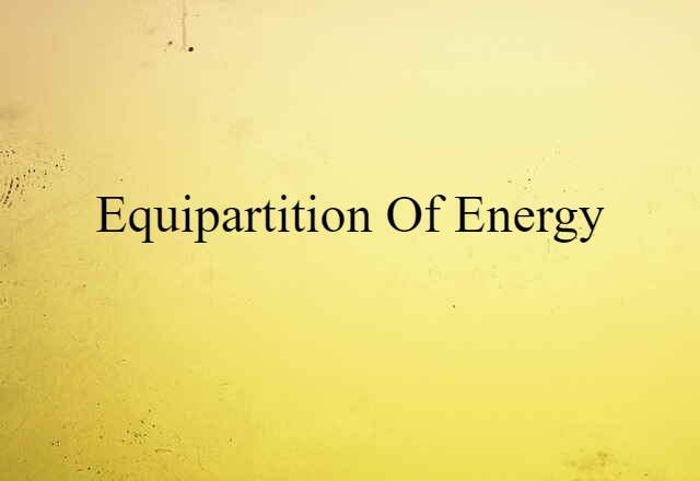 equipartition of energy