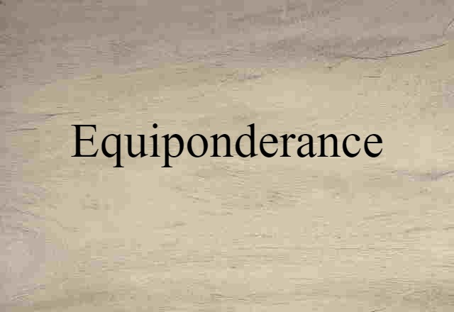 equiponderance