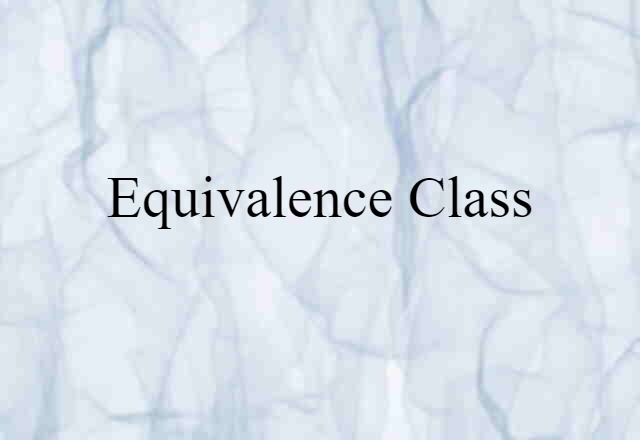 equivalence class