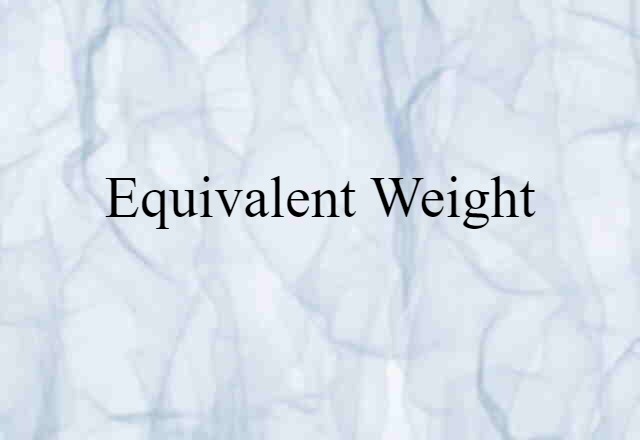 equivalent weight