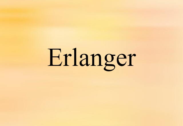 Erlanger (noun) Definition, Meaning & Examples