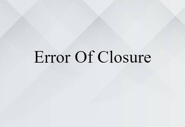 error of closure