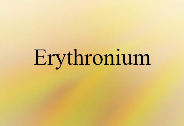 erythronium