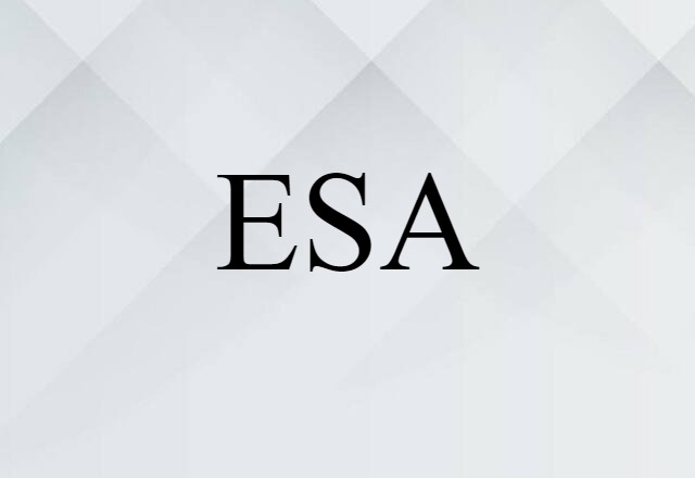 ESA (noun) Definition, Meaning & Examples