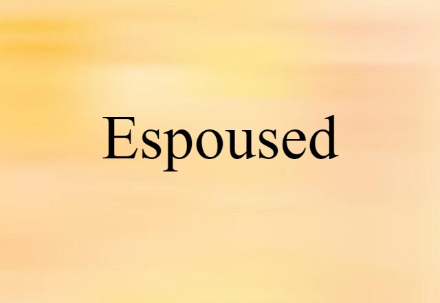 espoused