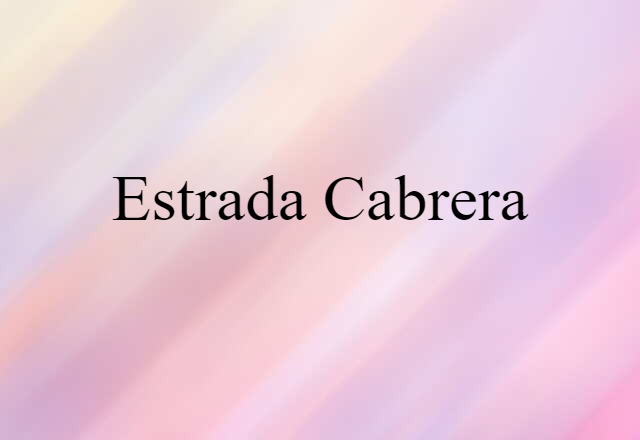 Estrada Cabrera