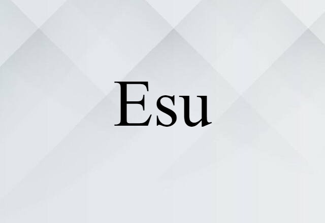 Esu (noun) Definition, Meaning & Examples