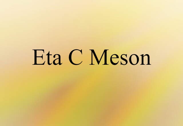 eta-c meson