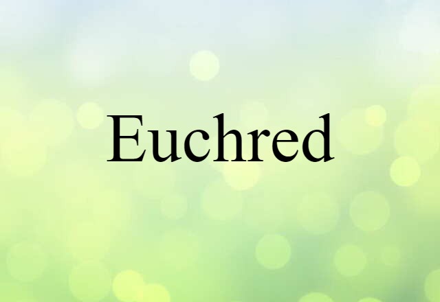 Euchred (noun) Definition, Meaning & Examples