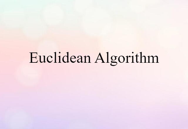 Euclidean algorithm