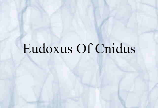 Eudoxus of Cnidus