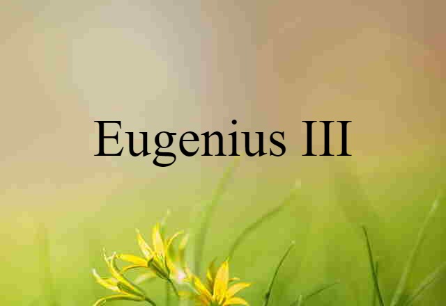 Eugenius III (noun) Definition, Meaning & Examples