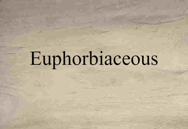 euphorbiaceous