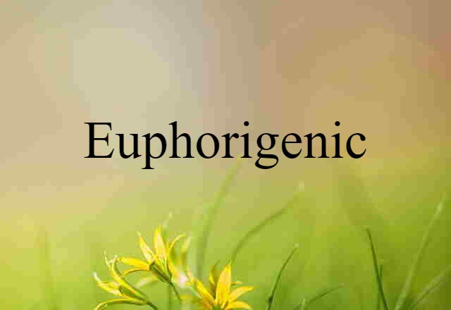 Euphorigenic (noun) Definition, Meaning & Examples