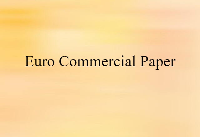 euro-commercial paper