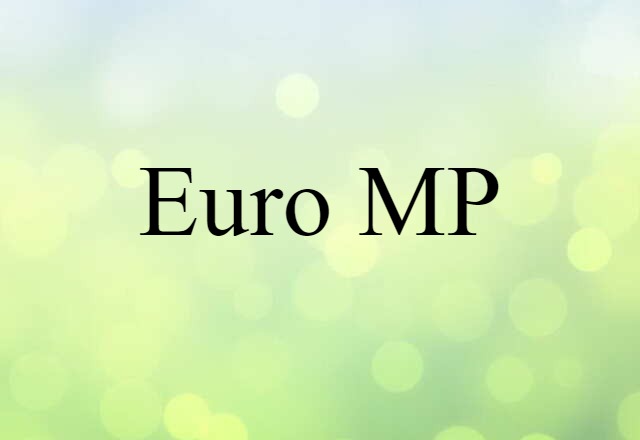 Euro MP (noun) Definition, Meaning & Examples