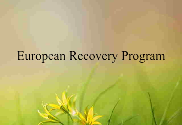 European Recovery Program