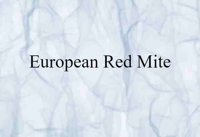 European red mite