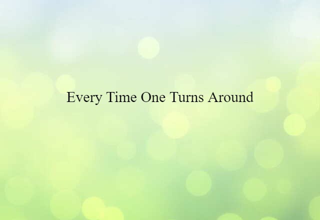 Every Time One Turns Around (noun) Definition, Meaning & Examples