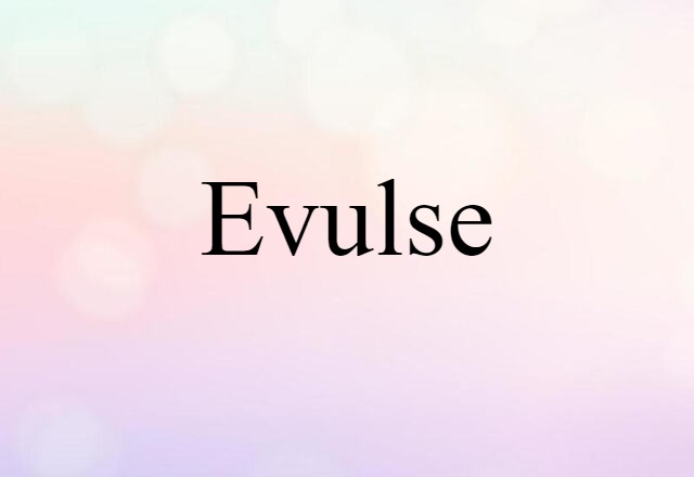 Evulse (noun) Definition, Meaning & Examples