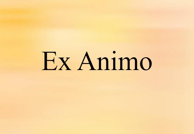 ex animo