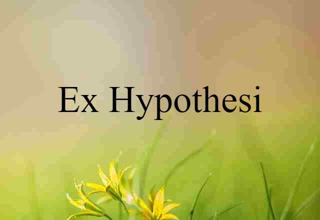 ex hypothesi