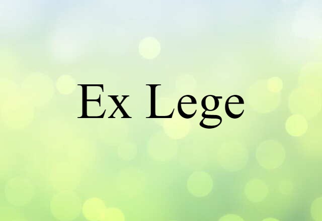 ex lege