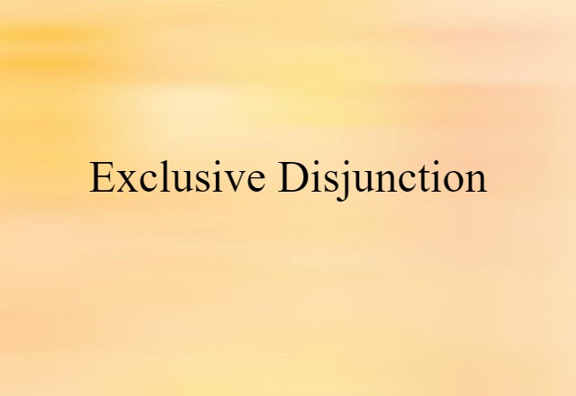 exclusive disjunction