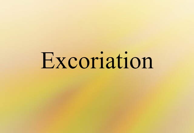 Excoriation (noun) Definition, Meaning & Examples