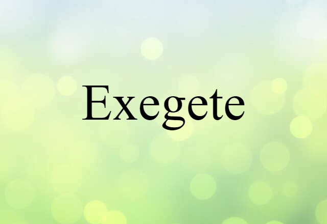 exegete